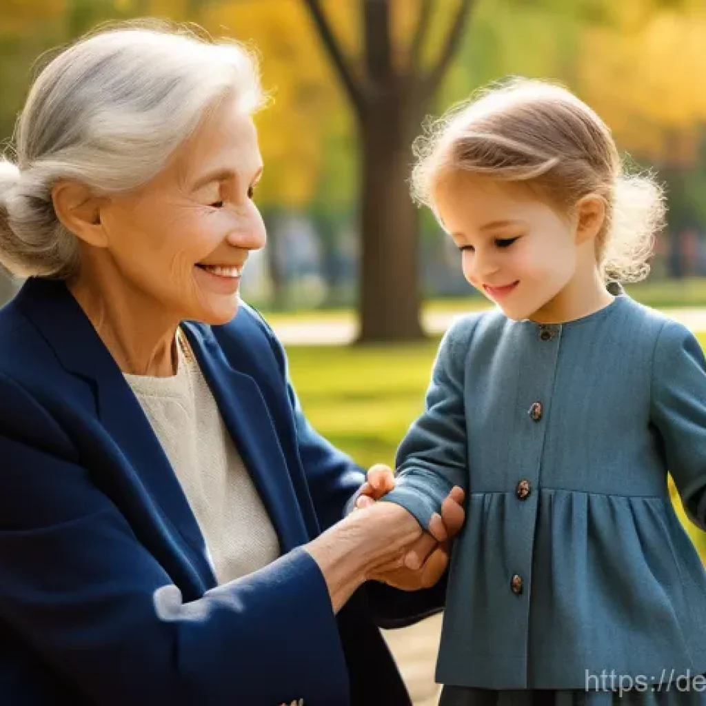 감각확장 기술의 사용자 피드백 반영 사례 - **Vision Restored, World Augmented:** A heartwarming scene featuring an elegantly dressed elderly wo...