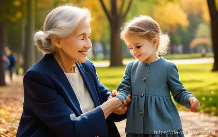 감각확장 기술의 사용자 피드백 반영 사례 - **Vision Restored, World Augmented:** A heartwarming scene featuring an elegantly dressed elderly wo...