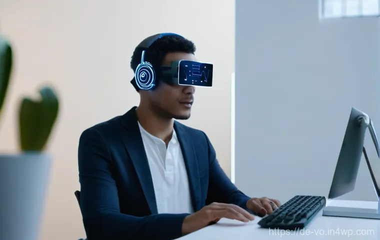 감각확장 기술의 사용자 피드백 반영 사례 - **Immersive Tactile Gaming Experience:** A dynamic, exciting shot of a person, likely in their late ...